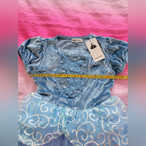 Cinderella Costume Girls  Princess Dress Size 140 (8 Years) NEW - Picture 8 of 16
